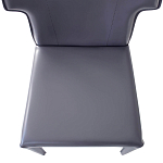 Стул серый из искуственной кожи на 4-х ножках Enigma Gray варинант исполнения - 3 | Loft Concept в Екатеринбурге