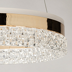 Люстра в виде кольца золотого цвета с прозрачными вставками Radiant Rail варинант исполнения - 9 | Loft Concept в Екатеринбурге