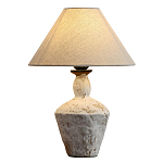 Настольная лампа с керамическим фактурным основанием и тканевым абажуром Eastern Tale варинант исполнения - 1 | Loft Concept в Екатеринбурге