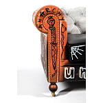 Диван Честерфильд граффити graffiti Orange Sofa натуральная кожа варинант исполнения - 6 | Loft Concept в Екатеринбурге