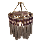 Люстра круглая плетеная с кисточками Walnut Chandelier Tassels Boho Style варинант исполнения - 2 | Loft Concept в Екатеринбурге