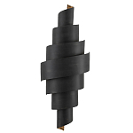 Бра в форме спирали черное с золотой внутренней отделкой Warm Glow варинант исполнения - 2 | Loft Concept в Екатеринбурге