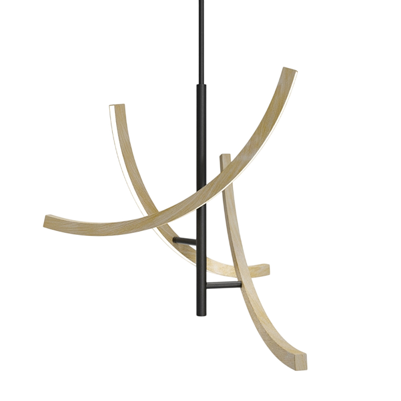 Подвесной светильник Wabi Черный Древесина в Екатеринбурге | Loft Concept 