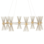 Люстра круглая с фактурными абажурами из тонких металлических палочек Wild Thorns варинант исполнения - 2 | Loft Concept в Екатеринбурге