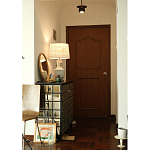 Настольная лампа с принтом на белом тканевом абажуре Roof Garden Lamp варинант исполнения - 8 | Loft Concept в Екатеринбурге