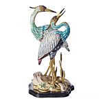 Статуэтка в виде двух птиц из фарфора с бронзовыми элементами Bird of the Garden of Eden варинант исполнения - 2 | Loft Concept в Екатеринбурге