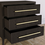 Комод Primo с 3 выдвижными ящиками Темный орех варинант исполнения - 6 | Loft Concept в Екатеринбурге