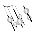 Люстра светодиодная с 6-ю сферическими стеклянными плафонами Splatter варинант исполнения - 4 | Loft Concept в Екатеринбурге