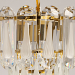 Люстра многоярусная с овальными прозрачными подвесками 28 см Harmonica варинант исполнения - 6 | Loft Concept в Екатеринбурге