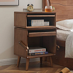 Тумбочка прикроватная деревянная Робот Robot Desk варинант исполнения - 2 | Loft Concept в Екатеринбурге