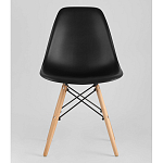 Пластиковый стул на ножках из массива бука Eames Black варинант исполнения - 4 | Loft Concept в Екатеринбурге