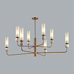 Люстра на штанге с 8-ю цилиндрическими матовыми плафонами и шарами из камня Orb Essence варинант исполнения - 2 | Loft Concept в Екатеринбурге