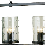 Люстра прямоугольная с 4-мя прозрачными цилиндрическими плафонами  Stamped Cylinders варинант исполнения - 1 | Loft Concept в Екатеринбурге