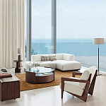 Кресло с обивкой из белого букле Armchair White Boucle варинант исполнения - 5 | Loft Concept в Екатеринбурге