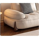 Диван двухместный кожаный с каркасом из массива дерева Furniture Medieval  варинант исполнения - 1 | Loft Concept в Екатеринбурге