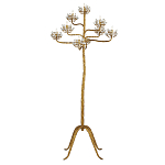 Торшер золотой в виде растения Golden Flower Glade варинант исполнения - 2 | Loft Concept в Екатеринбурге