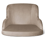 Барный стул со спинкой и подлокотниками на 4-х деревянных ножках Бежевый Велюр Ava Charm варинант исполнения - 2 | Loft Concept в Екатеринбурге