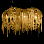 Люстра подвесная круглая с изогнутыми металлическими дугами и ниспадающими цепочками 65 см Atlantis Chain варинант исполнения - 6 | Loft Concept в Екатеринбурге