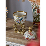 Шкатулка в форме яйца на величественных львах из фарфора с бронзовыми элементами Eden Garden варинант исполнения - 6 | Loft Concept в Екатеринбурге