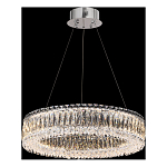 Люстра подвесная круглая из прозрачного хрусталя с корпусом из металла цвета хром Selfsufficient варинант исполнения - 3 | Loft Concept в Екатеринбурге