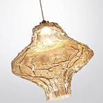 Подвесной светильник с плафоном из фактурного светло-янтарного стекла Light Ensemble варинант исполнения - 9 | Loft Concept в Екатеринбурге