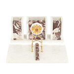 Настольный письменный набор из мрамора и креноида с гербом России Marble Accessory варинант исполнения - 1 | Loft Concept в Екатеринбурге
