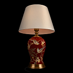 Настольная лампа бордовая с изображением птиц Slip Away варинант исполнения - 4 | Loft Concept в Екатеринбурге