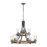 Люстра с цилиндрическим плафонами из толстого волнистого стекла в индустриальном стиле Feiss варинант исполнения - 2 | Loft Concept в Екатеринбурге