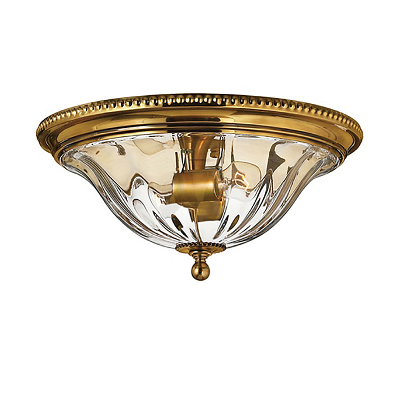 Потолочный светильник цвета латунь с прозрачным плафоном в форме чаши Hinkley Латунь Прозрачное Стекло в Екатеринбурге | Loft Concept 