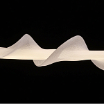 Люстра горизонтальная с волнистым белым плафоном Golden Swirl варинант исполнения - 6 | Loft Concept в Екатеринбурге