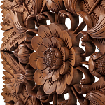 Панно из дерева квадратное Flower Panel With Trees варинант исполнения - 2 | Loft Concept в Екатеринбурге
