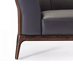 Кресло большое c каркасом из массива дерева Walnut Armchair варинант исполнения - 3 | Loft Concept в Екатеринбурге