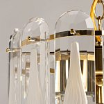 Люстра многоярусная с овальными прозрачными подвесками 28 см Harmonica варинант исполнения - 7 | Loft Concept в Екатеринбурге