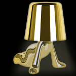 Настольная лампа фигурная цвета золото с гладким абажуром Высота 17 см Sophia варинант исполнения - 1 | Loft Concept в Екатеринбурге