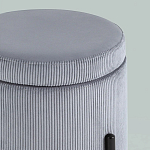 Серо-голубой пуф на черных ножках SANJAY варинант исполнения - 4 | Loft Concept в Екатеринбурге