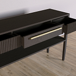 Дизайнерская Консоль с полкой и ящиком Primo Темный орех варинант исполнения - 7 | Loft Concept в Екатеринбурге