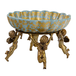 Чаша с орнаментом на бронзовых ножках в виде ангелов Eden Garden варинант исполнения - 2 | Loft Concept в Екатеринбурге