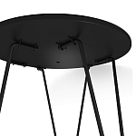 Стол журнальный с круглой столешницей из стекла Gold and Black Marble варинант исполнения - 5 | Loft Concept в Екатеринбурге