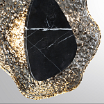 Бра с волнообразным стеклянным плафоном и вставкой из мрамора Liquid Stone варинант исполнения - 16 | Loft Concept в Екатеринбурге