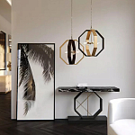 Консоль чёрная с геометрическим основанием Josette варинант исполнения - 2 | Loft Concept в Екатеринбурге