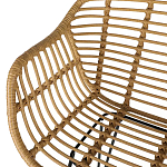 Стул барный с ротанговым плетением Half Bar Chair with Wicker с подлокотниками варинант исполнения - 8 | Loft Concept в Екатеринбурге