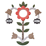 Зеркало-цветок из картона в русском стиле варинант исполнения - 1 | Loft Concept в Екатеринбурге