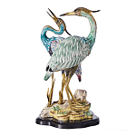 Статуэтка в виде двух птиц из фарфора с бронзовыми элементами Bird of the Garden of Eden варинант исполнения - 1 | Loft Concept в Екатеринбурге