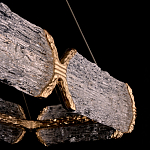 Люстра прямоугольная с текстурным природным рисунком IceFlame варинант исполнения - 3 | Loft Concept в Екатеринбурге