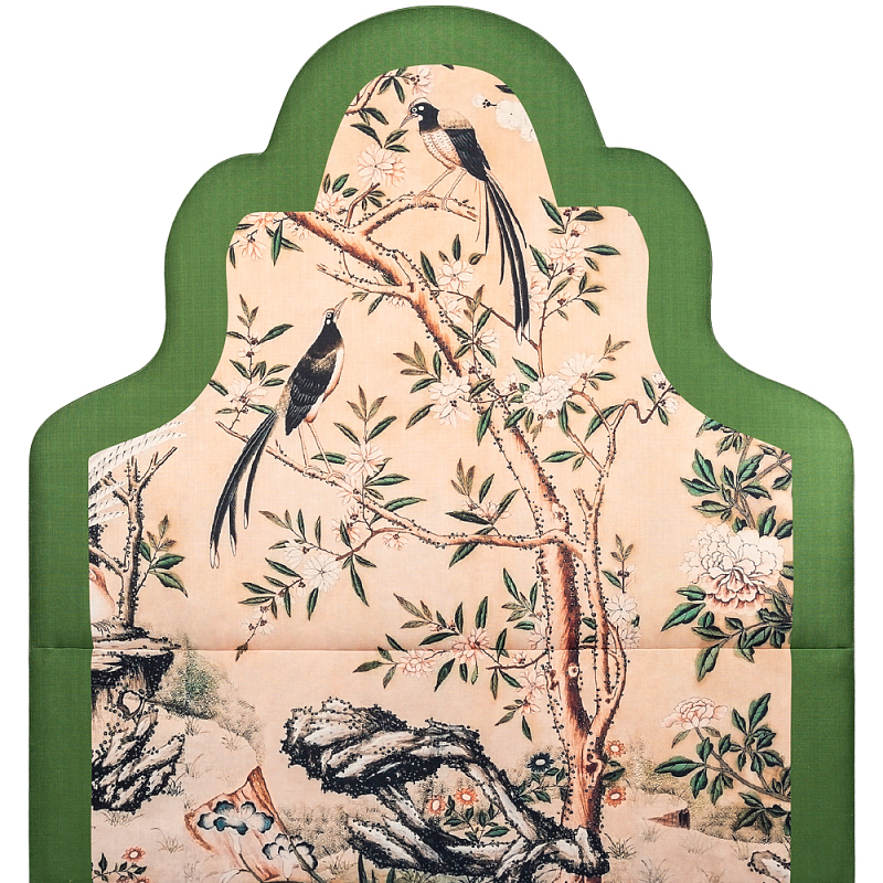 Изголовье для кровати Beige and Green Chinoiserie Зеленый Бежевый в Екатеринбурге | Loft Concept 