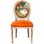Стул из натурального бука оранжевое с цветным принтом Impressionism in Color варинант исполнения - 1 | Loft Concept в Екатеринбурге