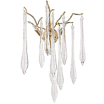 Бра с хрустальными подвесками в виде капель Droplet Crystal Gold Wall Lamp варинант исполнения - 1 | Loft Concept в Екатеринбурге