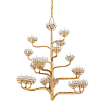 Люстра золотая в виде растения Golden Flower Glade варинант исполнения - 4 | Loft Concept в Екатеринбурге