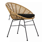 Стул круглый с ротанговым плетением Round Wicker Stool варинант исполнения - 1 | Loft Concept в Екатеринбурге