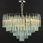 Дизайнерская люстра AQUA Blue Lagoon бирюзовое стекло несколько ярусов варинант исполнения - 6 | Loft Concept в Екатеринбурге